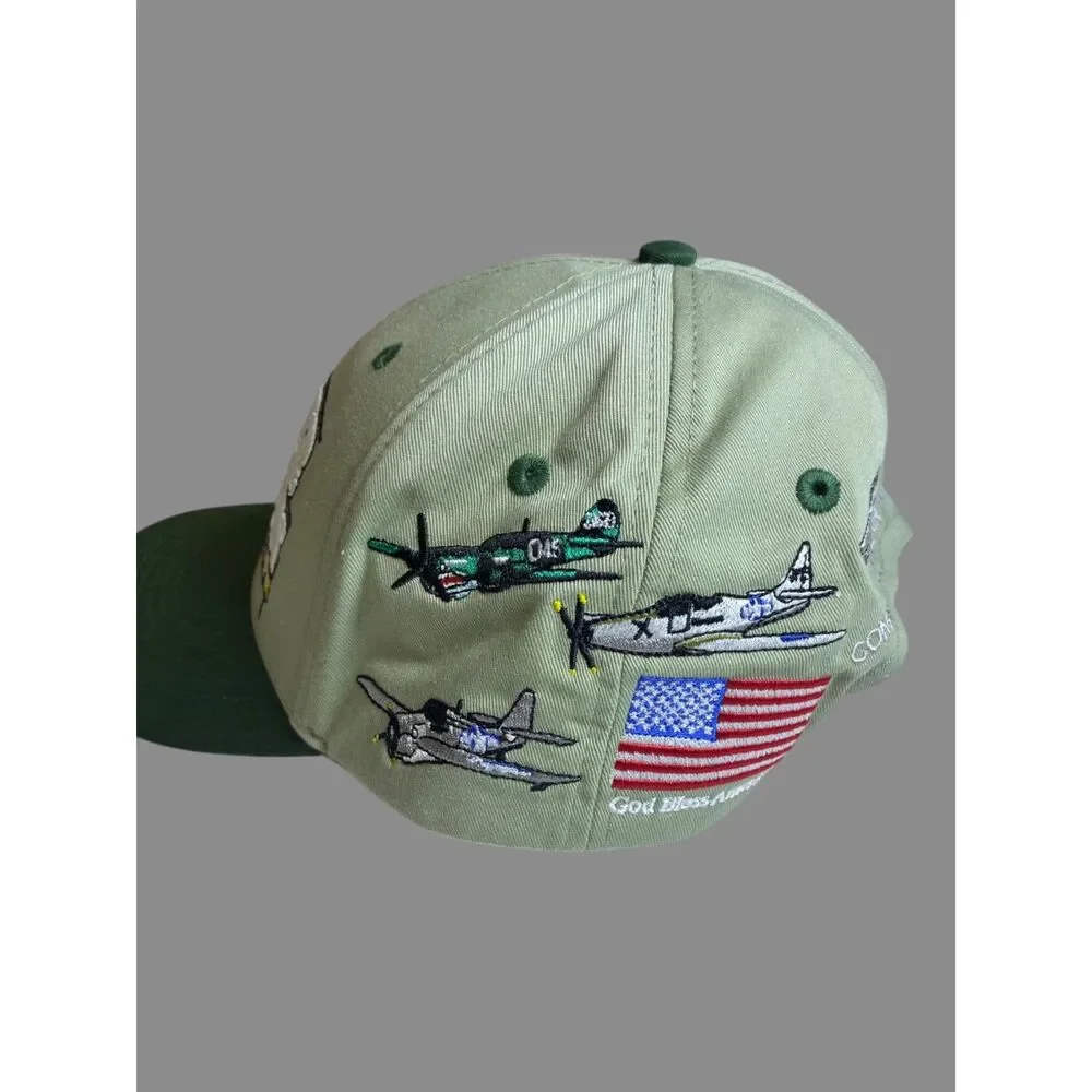 Commemorative Air Force Fighter Squadron Adjustable Hat Airplane Cap CAF USA